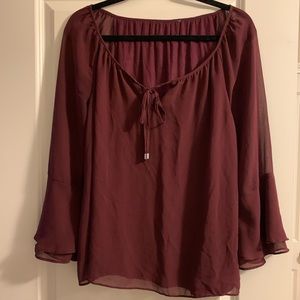 Long Sleeve Flowy Blouse